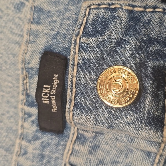 True Religion Women's Ricki Relaxed Big T Relaxed Carpenter Jeans, Size W28 - Picture 15 of 16